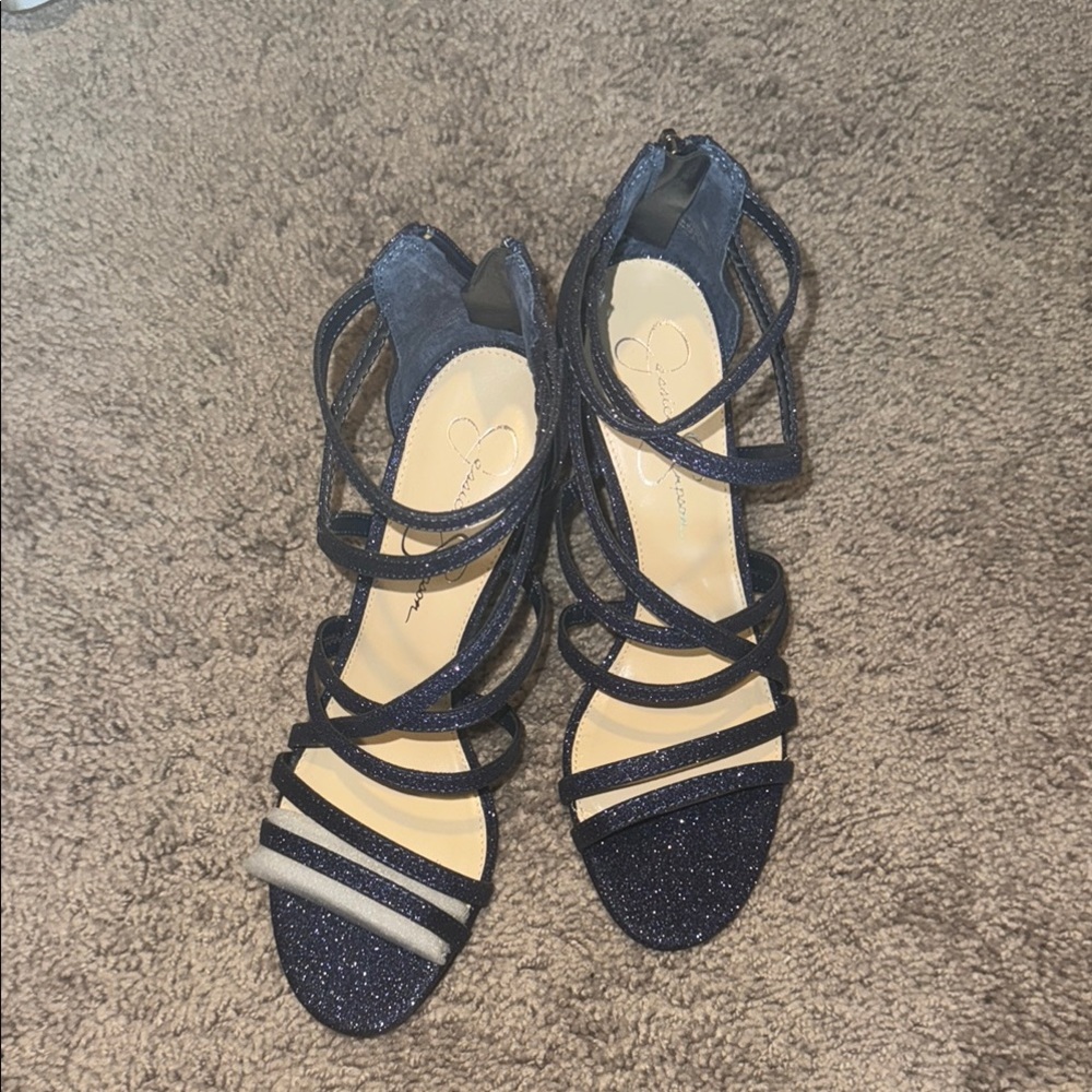 Jessica Simpson Black Heels with Rounded Toe